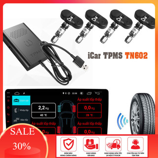 có WIDGET màn hình HOME] Cảm biến áp suất lốp TPMS TNS 605 , tích hợp màn hình android, bảo hành 2 năm