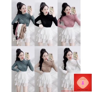 ÁO THUN NHŨ TD NHÚN SƯỜN GIỮA CHẤT NHŨ MỀM MẠI