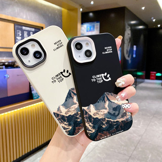Ốp điện thoại Silicon 3 trong 1 Snow Mountain ForiPhone 15 14 13 12 11 Pro Promax 6 6S 7 8 Plus X XR XSMax SE TPU Mềm bảo vệ chống sốc Vỏ chống bụi