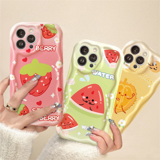Ốp Lưng Cho Oppo A18 A38 A78 A58 4G A17 A17k A57 A16 A5s A12 A9 A3S A54 A1K A7 A77s A92 A54 A54S A16K A16E A31 A53 Reno 8T 5F Trái Cây Dễ Thương Hoạt Hình Dâu Mềm Vồng Cạnh Bao HOSTR