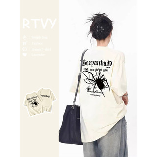 「RTVY」Áo Thun Nữ Tay Ngắn Nữ Mới Thương Hiệu Thời Trang Mỹ Rời Vai Mùa Hè Nửa Tay Top