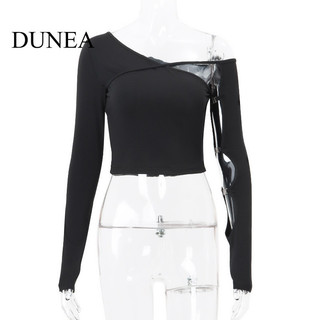 Áo thun dài tay đeo vai nữ DUNEA