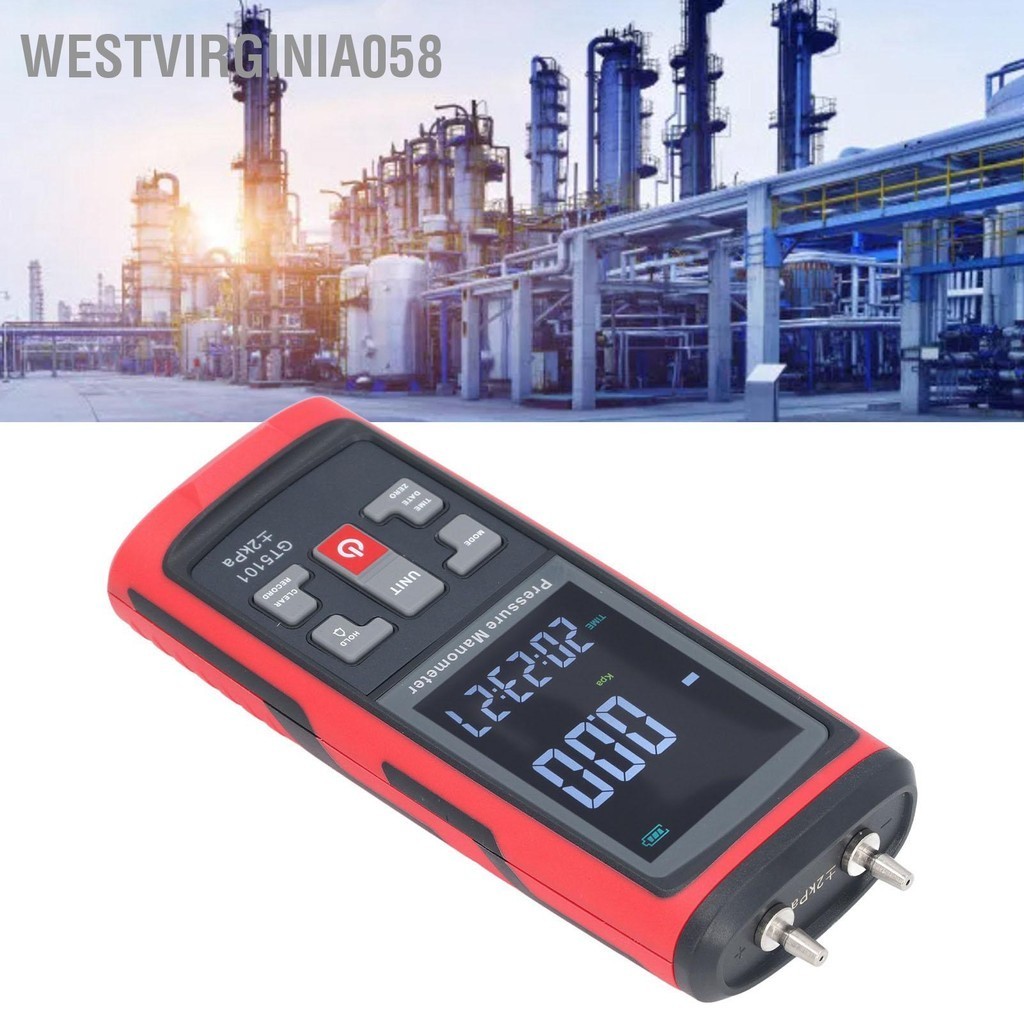 Westvirginia058 Đồng hồ đo áp suất chênh lệch ± 2KPa Áp kế kỹ thuật số có độ chính xác cao cho luyện kim Năng lượng điện hạt nhân