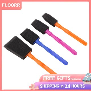 Floorr 4 Cọ Xốp Xốp Có Tay Cầm Bằng Nhựa Chất Lượng Dành Cho Họa Sĩ CSO