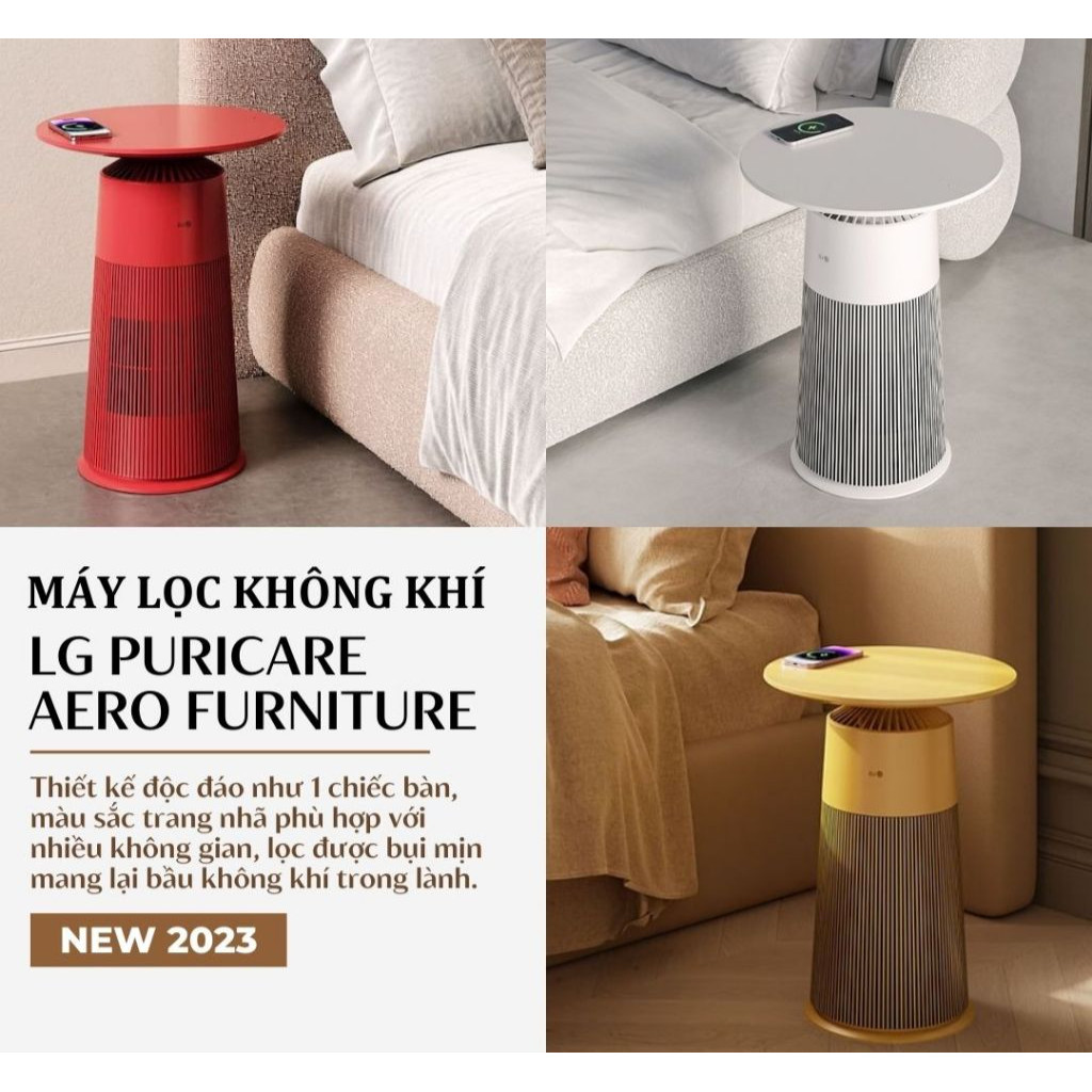 Máy lọc không khí LG PuriCare Aero Furniture 41W - Màu Đỏ, Vàng, Trắng - AS20GPYU0 - AS20GPRU0 - AS2