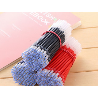 Ngòi bút bi ruột bút bi combo 10 cây gel màu đen xanh đỏ 056