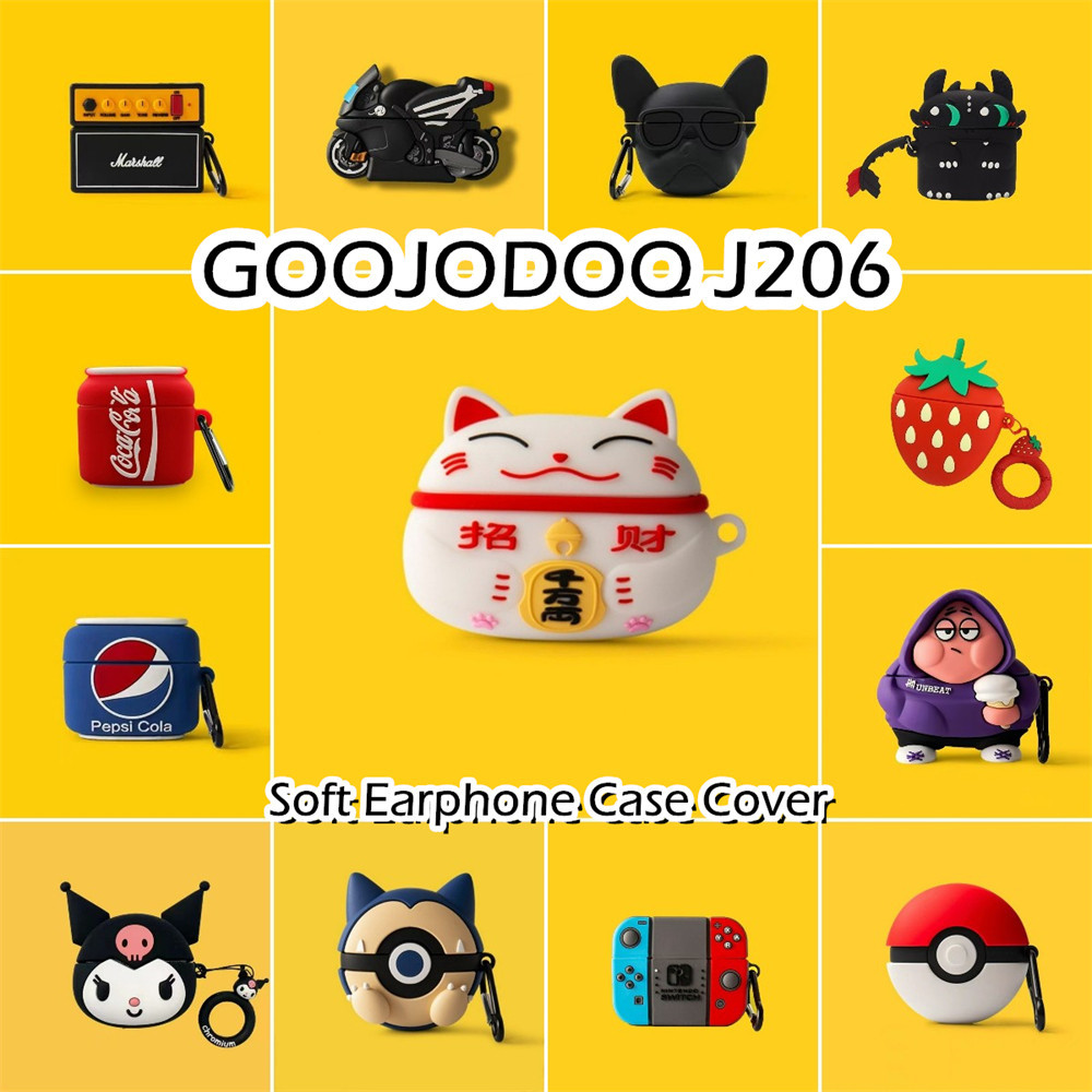 [Giảm giá hấp dẫn] Cho GOOJODOQ J206 ốp tai ng Case Vỏ Bảo Vệ Hộp Sạc Tai Nghe Tạo kiểu phim hoạt hì