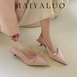 MAIYALUO Giày Cao Gót Mũi Nhọn GIÀY SANDAL Thời Trang Mới 2023 Cho Nữ Điểm nhấn Đế linh hoạt Linh hoạt Đàn hồi tốt FGL2430M6A 12Z240321