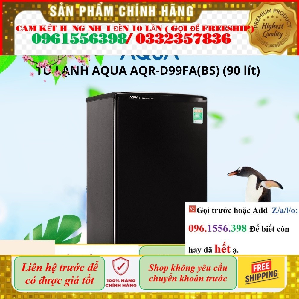 Tổng kho  Tủ lạnh mini AQUA AQR-D99FA(BS) 90 Lít, AQR-D59FA(BS) 50 Lít Siêu bền, có ngăn làm