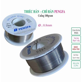 Chì hàn thiếc hàn pengfa size 0.8mm cuộn 100gr - linh kiện điện tử quỳnh diễn