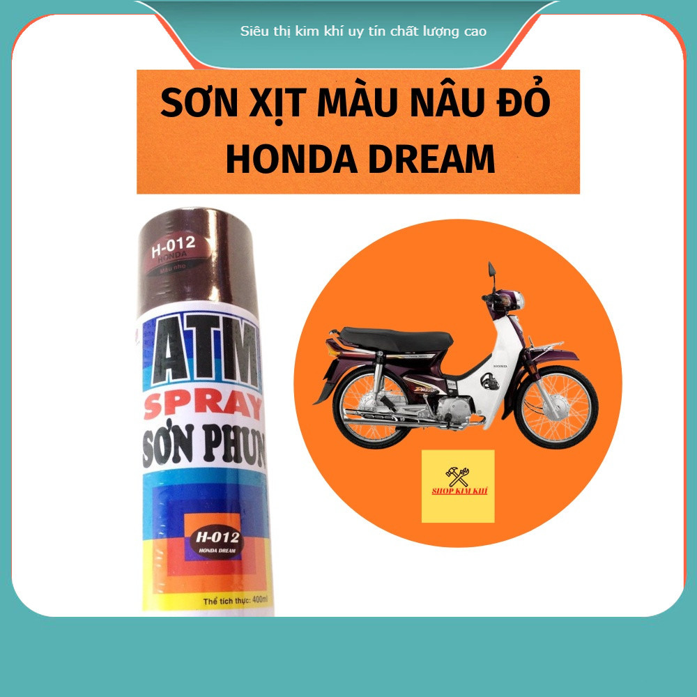 Sơn xe dream,sơn màu nâu atm h012 xe máy honda dream