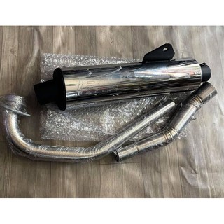 Pô Tăng CBR ĐẦU ĐEN - FULL CỔ CONG 2 KHÚC Lắp CHO Xe Exciter 135, exciter 150, winer, sonic, raider fi, satria, gsx
