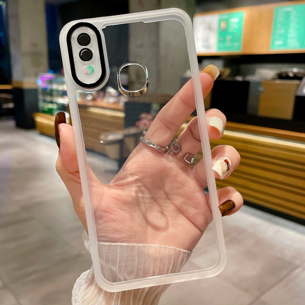 Ốp điện thoại mềm trong suốt mạ điện cho Samsung A20 SM-A205F SM-A205FN SM-A205GN SM-A205G SM-A205W 