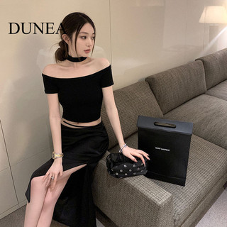 Áo thun ngắn tay lệch vai dành cho nữ DUNEA