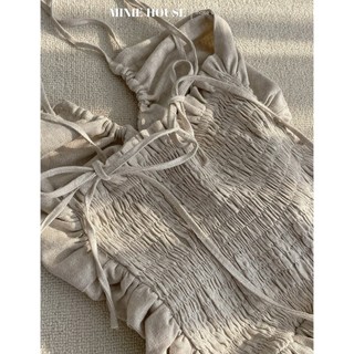 Đầm maxi yếm rút nhún 3232.
