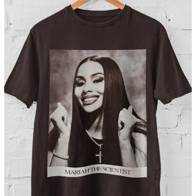 2024 bánh quế cho bạn bè Vintage Mariah The Scientist Áo thun, Mariah The Scientist Photo Tshirt xs-