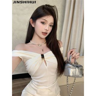 JINSHIHUI áo phông áo thun nữ croptop baby tee hàn quốc Comfortable Korean phổ biến WTX244090Z 15Z240407