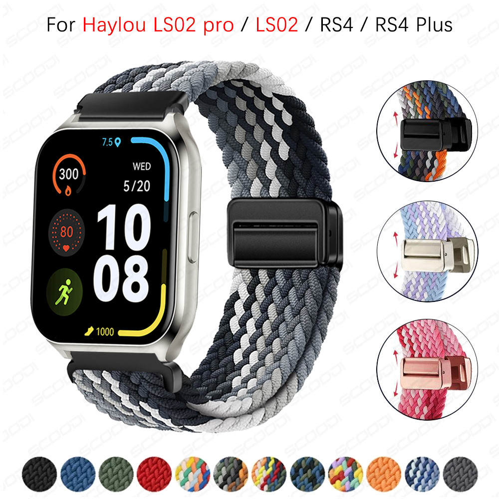 Vòng bện từ tính cho Haylou LS02 pro / LS02 / RS4 / RS4 Plus Đồng hồ thông minh thể thao Phụ kiện dâ