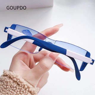 GOUPDO Kính mắt lão thị, Kính đọc sách chống ánh sáng xanh ống kính nhựa, độ phân giải cao sang trọng + 1.0 ~ + 4.0 Kính mắt máy tính chống chói dành cho nữ