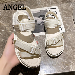 ANGEL dép sandal nữ dép đế cao Thoải Mái Xinh Xắn  Đẹp mắt Phong cách Đáng yêu Đàn hồi FDL2410IPJ 5Z240130
