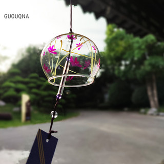 GUOUQNA Genshin Tác Động Chuông Gió Nhật Bản Chuông Gió Anime Borosilicate Kính Chuông Mặt Dây Quà Tặng Năm Mới Trang Trí GUOUqna