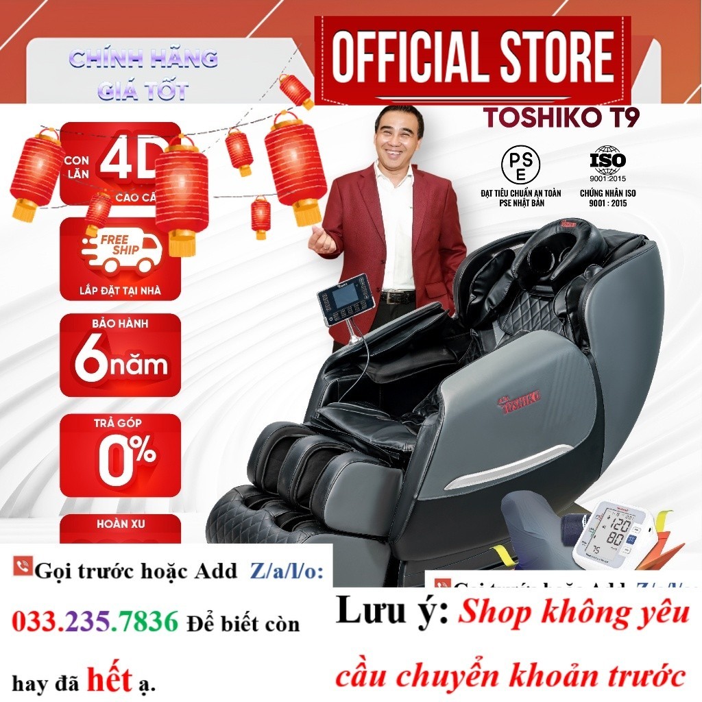 |New| Ghế massage toàn thân Toshiko T9