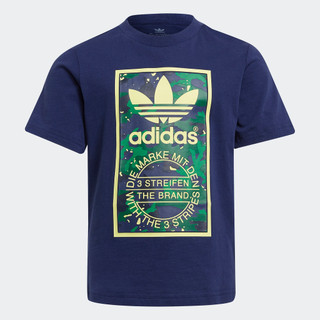 adidas Phong cách sống Áo Thun Họa Tiết Rằn Ri Graphic Trẻ em Màu xanh da trời H20299