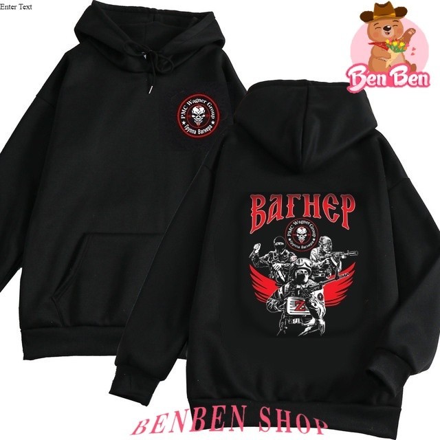 HOT Áo Hoodie Tay Dài In Hình Chiến Binh Quân Đội Nga PMC Wagner Cho Nam