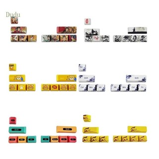 Dudu 10 phím oem r1 shift esc keycaps lớn cho key pbt phong cách trung quốc nhuộm subbed keycap cho cherry mx switch cơ