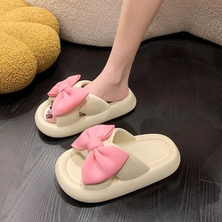 Mùa Hè Mới Đế Mềm Chống Trơn Trượt Thoáng Khí Nơ Dép Nữ