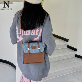 Ba lô nữ NALLCHEER phong cách Hàn Quốc retro chất lượng cao Anh đi lại sinh viên đại học ba lô đeo chéo