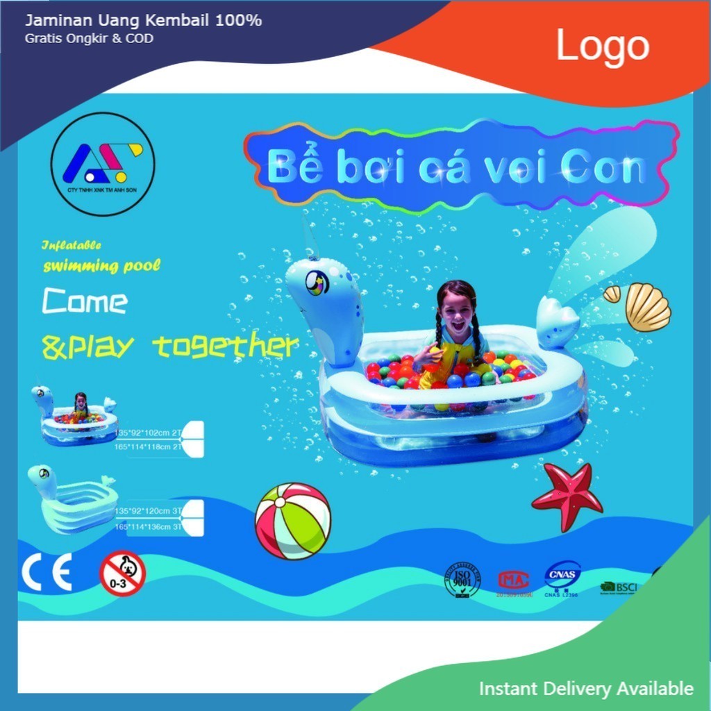 [FREESHIP] BỂ BƠI  Cá Voi Con -Siêu dễ thương cho bé