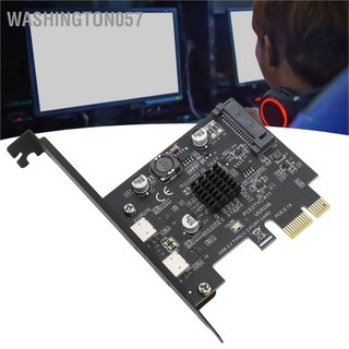 Washington057 Thẻ mở rộng PCI Express USB 3.2 GEN2 Dual Type C tốc độ cao 10Gbps cho máy tính để bàn dành Windows