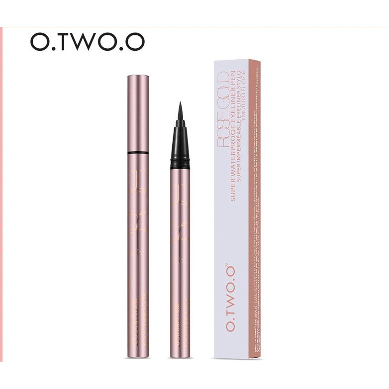 Bút kẻ mắt dạng lỏng chống thấm nước lâu trôi OTWOO mới - Đen