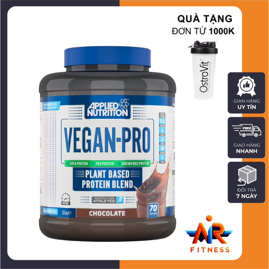 [FreeShip] VEGAN PRO Applied Nutrition Tăng Cơ Thực Vật 2,1kg 70 Lần Dùng Bổ sung protein Từ Các Loại Hạt