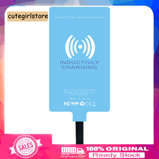 Cute _ Bộ thu sạc không dây Bộ sạc nhanh đa năng Mini 8Pin Type-C Qi Cuộn dây sạc không dây cho iPhone