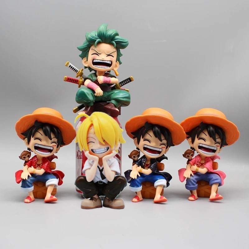 Anime Nhật Bản One Piece Q Phiên Bản Luffy Roronoa Zoro Sanji PVC Nhân Vật Hành Động Mô Hình Búp Bê Trẻ Em Người Lớn Bộ Sưu Tập Đồ Chơi