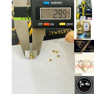 [ Charm mini ] Set 10 viên sz 3 ly -  bi V.àng 10kara - dạng tròn khía phay - giá xưởng - Shop Pro mix handmade