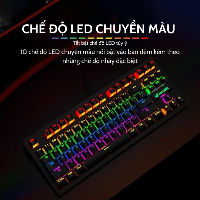 Bàn Phím Cơ Máy Tính TZ87 PRO Led RGB 10 Chế Độ Khác Nhau, Chơi Game Dùng Văn Phòng Cực Đã | BigBuy360 - bigbuy360.vn