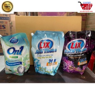 Nước xả vải Lix Sạch Thơm 2.2 lít/Túi đậm đặc gấp 3 lần
