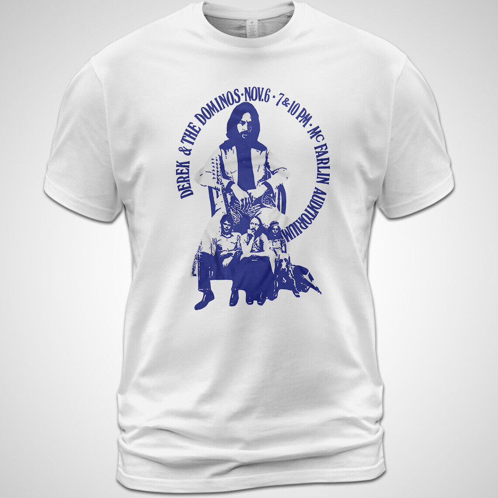 Áo thun Cotton Derek And The Dominos Mcfarlin Thính phòng Nhạc Tee Eric Clapton