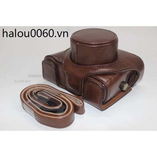 Thích hợp cho máy ảnh Fuji X20 X10 Bao da Túi đựng máy ảnh Vỏ bảo vệ Túi đeo vai Túi đựng máy ảnh Đế nửa bộ