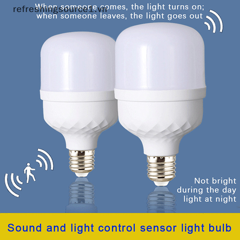 {Rere} Cảm biến bóng đèn cảm ứng bật / tắt tự động Cảm biến chuyển động tự động Bóng đèn LED Bóng đèn kích hoạt bằng giọng nói thông minh Đèn tiết kiệm năng lượng 220V {RE.vn}