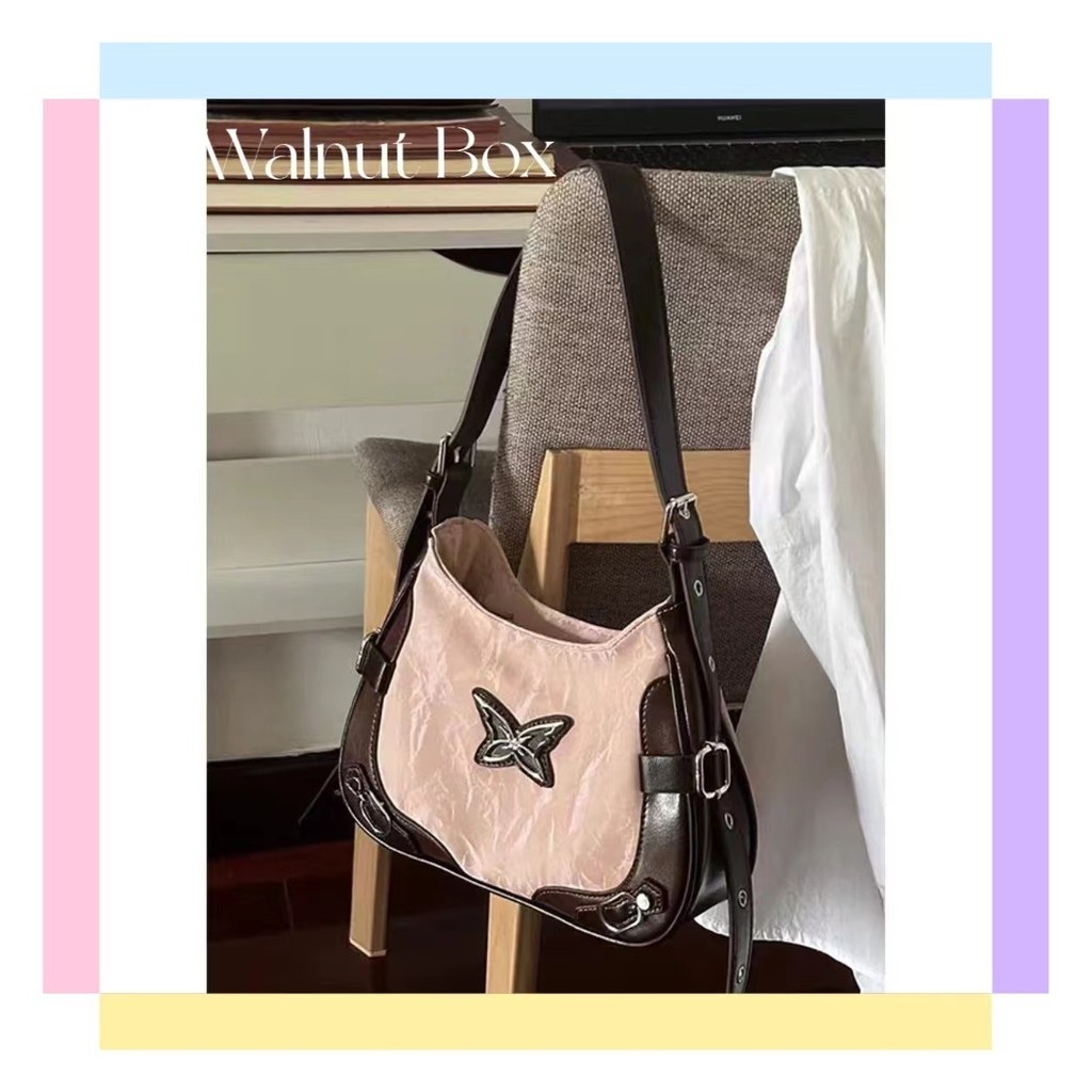 Túi Messenger 2024 Niche Sweet Cool High-End Nách Túi American Retro