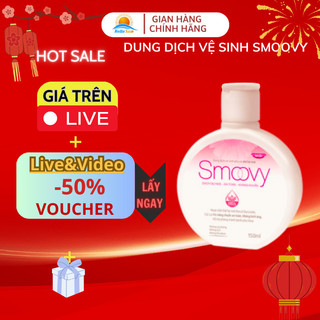 Dung dịch vệ sinh phụ nữ Smoovy làm hồng vùng kín dưỡng ẩm khử mùi, gel nước phụ khoa cho phụ nữ nam giới 150ml