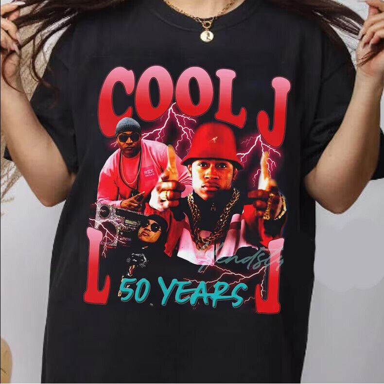 2024 bánh quế cho bạn bè Áo thun cổ điển Ll Cool J, Áo sơ mi Ll Cool J Hip Hop, Áo thun ngắn tay Uni