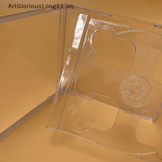 Artgloriouslong vuông trong suốt đáy cd hộp đựng đĩa cd rỗng pp nhựa milky trong suốt cd case dung tích 2 đĩa vn