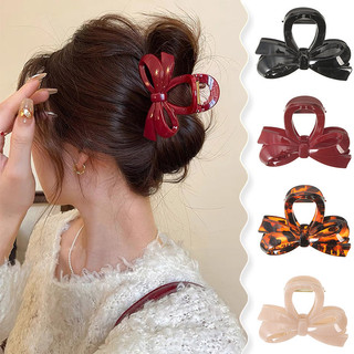 Haimeikang Mới Đơn Giản Màu Nơ Tóc Tính Khí Ngọt Ngào Nữ Đầu Lưng Tóc Cá Mập Kẹp Fascinator