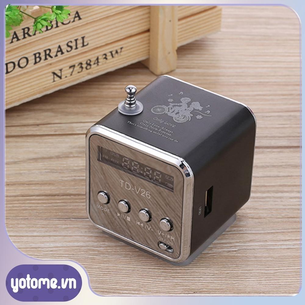 Radio FM Kỹ Thuật Số TD-V26 Mini Có Loa Hỗ Trợ Thẻ Nhớ TF