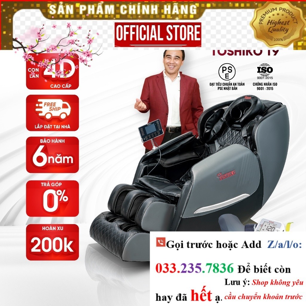 >Sale< Ghế massage toàn thân Toshiko T9
